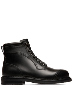 Кожаные ботинки на шнуровке Bally, черный