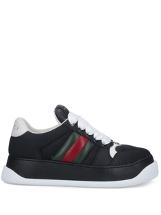 Кроссовки Screener с логотипом GG и отделкой Web Gucci, черный