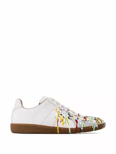 Кожаные кроссовки Replica Painter Maison Margiela, белый