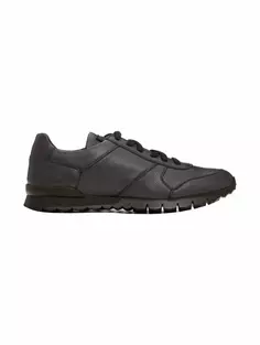 Кожаные кроссовки с логотипом Kiton, серый