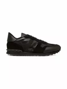 Комбинированные кроссовки Rockstud Valentino Garavani, черный