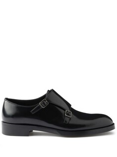 Туфли из лакированной норки Prada, черный