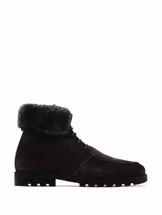 Замшевые ботинки Santoni, серый