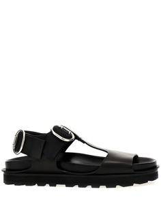 Кожаные сандалии Jil Sander, черный