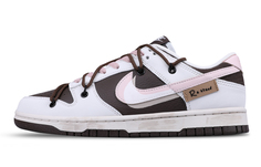 Кроссовки Nike Dunk Skateboard Unisex Low-Top, белый/коричневый/розовый