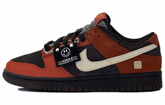 Кеды Nike Dunk Skateboard Unisex Low-Top, оранжевый/коричневый/бежевый