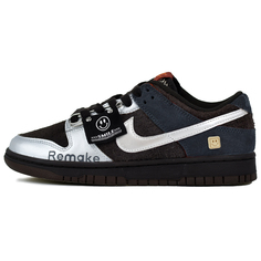 Кеды Nike Dunk Skateboard Unisex Low-Top, темно-синий/коричневый/серебристый
