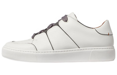 Кроссовки Tiziano Leather Low Top Lace Up мужские белые Zegna