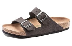 Замшевые сандалии Birkenstock Arizona с открытым носком, черный