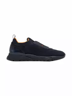 Текстильные кроссовки с логотипом Santoni, тёмно-синий