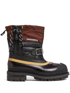 DSQUARED2 ботинки со вставками, черный