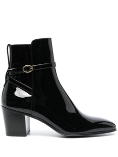 Saint Laurent лакированные ботинки, черный