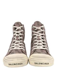 Высокие кеды Paris с монограммой Balenciaga, серый