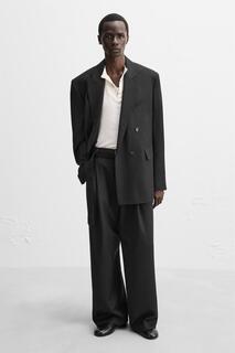 Кожаные туфли на плоской подошве x nanushka ZARA, черный