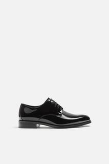 Искусственные лакированные туфли ZARA, черный