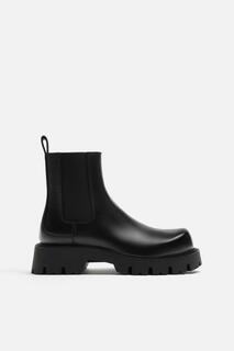 Массивные ботинки «челси» ZARA, черный