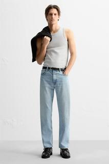 Кожаные ботинки для палубки ZARA, черный