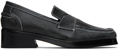 Черные сшитые лоферы Eckhaus Latta