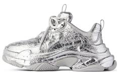 Balenciaga Мужские массивные кроссовки Triple S, Silver