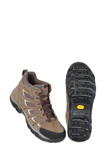 Мужские водонепроницаемые прогулочные ботинки Vibram широкого кроя Mountain Warehouse, коричневый