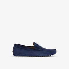 Замшевые лоферы Gommino Driver Tods, темно-синий Tod’S