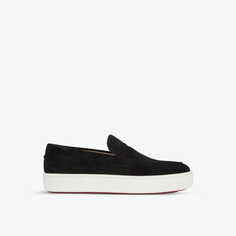 Кожаные кроссовки Paqueboat Christian Louboutin, черный