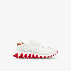 Кроссовки Loubishark из кожи и сетки Christian Louboutin, белый