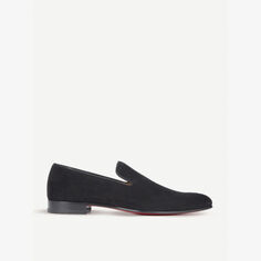 Замшевые лоферы Dandelion Christian Louboutin, черный