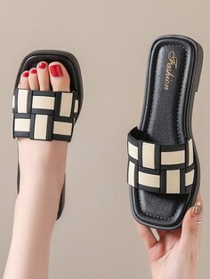 Женские простые и элегантные новые модные черные сандалии NO Brand