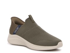 Кроссовки-слипоны мужские Skechers Ultra Flex, оливково-зеленый