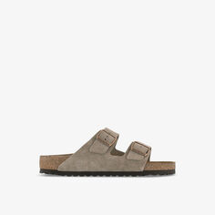 Сандалии из кожи с двумя ремешками Arizona Birkenstock, коричневый