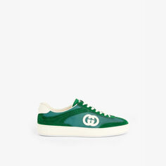 Низкие замшевые кеды G74 Gucci, белый