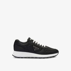 Кроссовки Prax 01 Re-Nylon из переработанного нейлона с бляшкой-логотипом Prada, черный