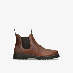 Ботинки челси Patton из кожи с язычком Barbour, коричневый