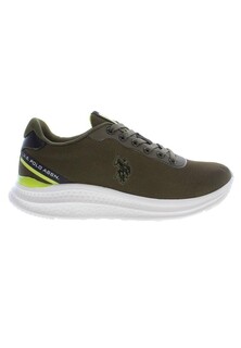 Кроссовки из полиэстера с контрастными деталями и логотипом U.S. Polo Assn, зеленый