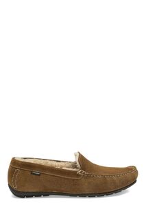 Замшевые тапочки на подкладке из овчины Loake, коричневый