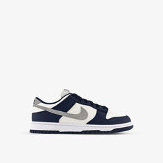 Кроссовки Dunk low из натуральной кожи Nike, синий
