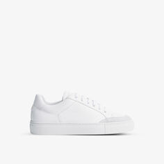Кожаные кроссовки Ashley с низким берцем Reiss, белый