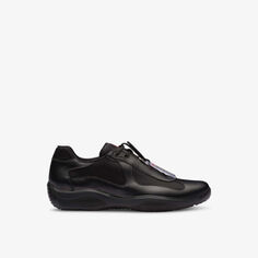 Кроссовки из кожи и сетки Americas Cup Original Prada, черный
