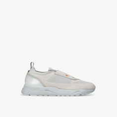 Кроссовки из технической ткани на шнуровке Santoni, серый