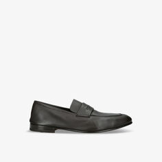 Кожаные пенни лоферы lasola с миндалевидным носком Ermenegildo Zegna, коричневый