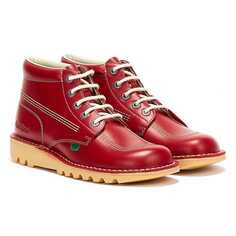 Ботинки kick hi из кожи Kickers, красный