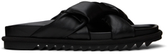 Черные стеганые сандалии Dries Van Noten