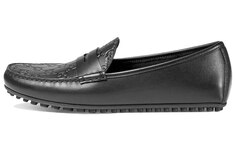 Ботинки GUCCI Signature Driver Black Debossed Leather