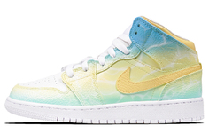 Кроссовки Air Jordan 1 Vintage Basketball Shoes Unisex Mid-Top Yellow/Green