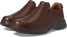 Лоферы Clarks Un Brawley Step, цвет Mahogany Tumbled Leather