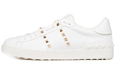 Белые мужские низкие кеды Valentino Rockstud Untitled
