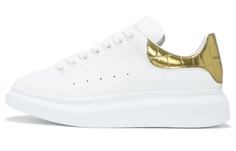 Кроссовки Alexander McQueen Oversized Sneaker Gold Crocodile