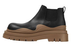 Мужские ботинки челси Bottega Veneta Tire, черный/коричневый