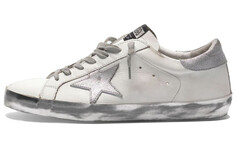 Мужские кроссовки Golden Goose SuperStar, белый/серебряный